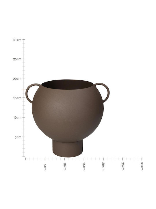 ArteLibre Ghiveci Metalic Maro 19.5x19.5x17εκ.