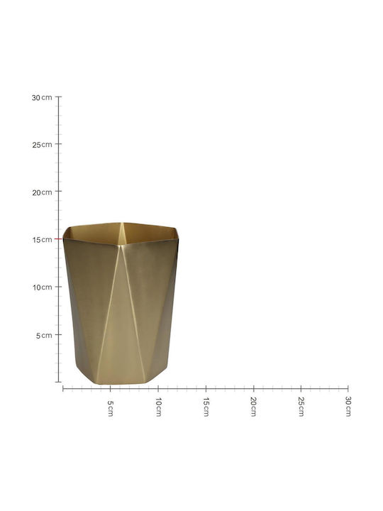 ArteLibre Planter Metal Gold 13x13x15cm.
