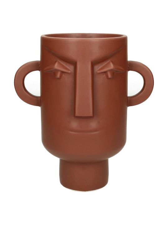 Zaros Africa Planter Ceramic Brown 20.2x20.2x21.7cm.