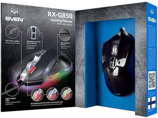 Sven RX-G850 RGB Gaming Mouse 6400 DPI Black