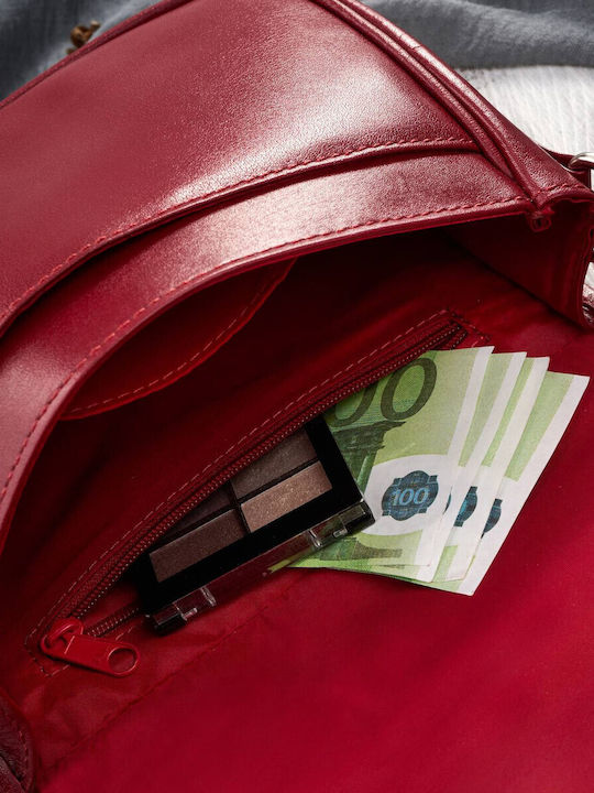 Leather Women's Bag Crossbody Red