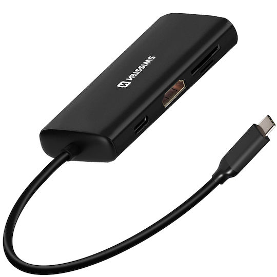 Swissten USB-C Docking Station με HDMI 4K PD Ethernet Μαύρο (44040203)