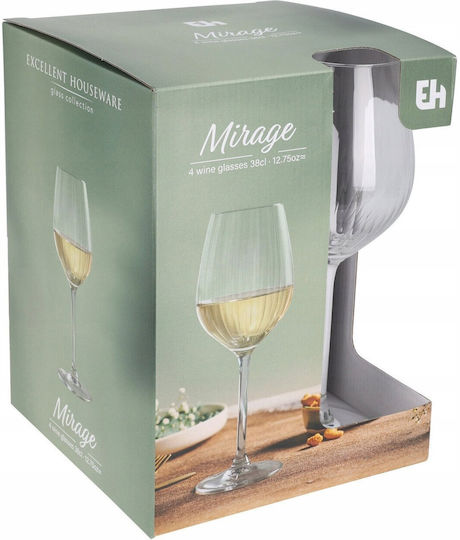 Luigi Bormioli Set Brillen aus Glas Kelch 380ml 4 Stück