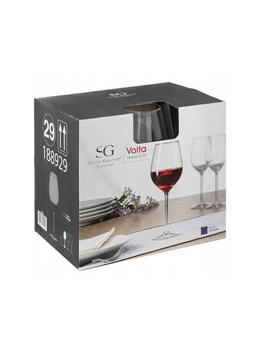 Secret de Gourmet Σετ Ποτήρια για Λευκό Κρασί από Γυαλί Κολωνάτα 380ml 6τμχ