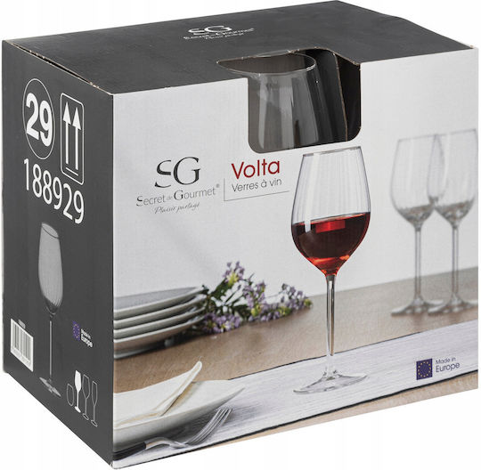 Secret de Gourmet Set of White Wine Glasses Goblets Glass 380ml 6 Pieces