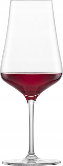 Lumarko Set of Glasses for White and Red Wine made of Glass in Red Color Stemmed 486ml 2pcs