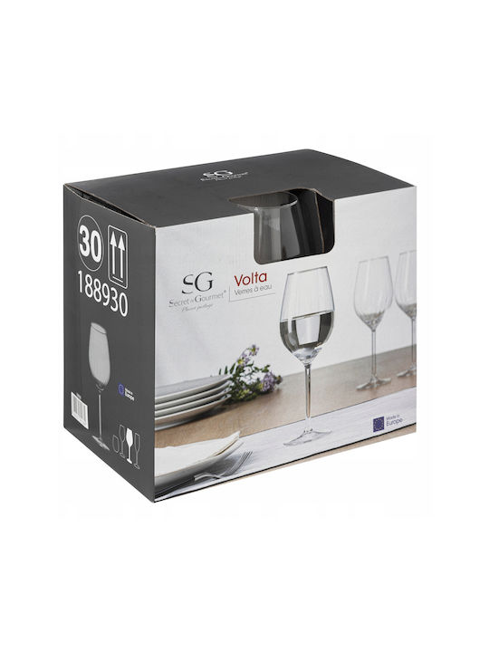 Secret de Gourmet Σετ Ποτήρια Νερού από Γυαλί Κολωνάτα 530ml 6τμχ