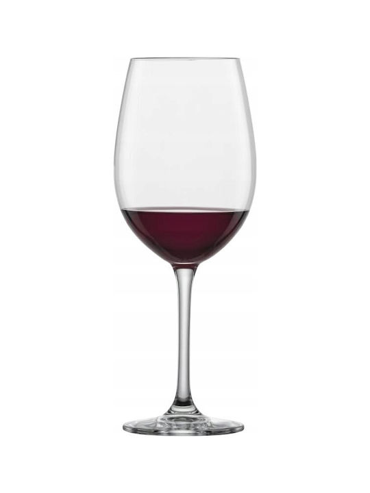 Lumarko Glas für Weiß- und Rotwein aus Glas in Rot Farbe Kelch 409ml