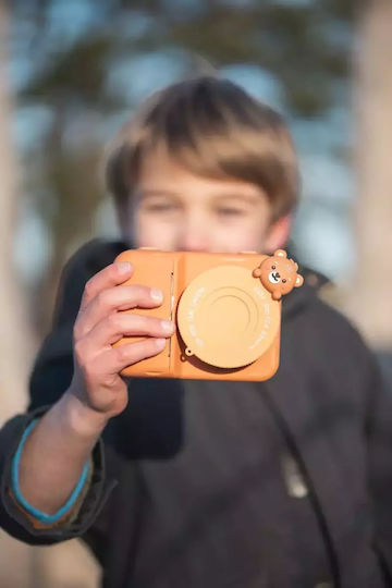 The Zoofamily Urban Zoo Bear Children's Camera 48MP with Thermal Printing Beige