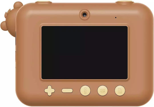 The Zoofamily Urban Zoo Bear Children's Camera 48MP with Thermal Printing Beige