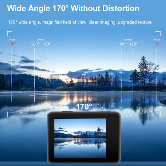 idl-Super-S60TR 128GB Cameră de Acțiune 4K Ultra HD Subacvatică (cu Carcasă) cu Ecran 1.3" și Wi-Fi Violet