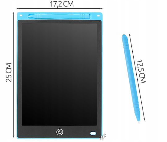 Tabletă Grafică Xl pentru Desen și Scriere Idealstore Dimensiuni 17.2 X 0.6 X 25 Cm Ecran de 10 inci Încurajează Jocul Creativ prin Diversificare Negru-albastru
