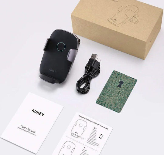 Aukey Car Mobile Mount with Adjustable Hooks Black