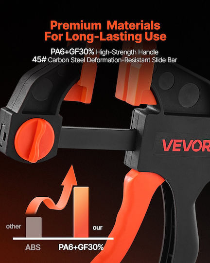 Vevor Bar Clamps Woodworking 2-pcs 30.48cm 2-pcs 15.24cm Clamp Spreader