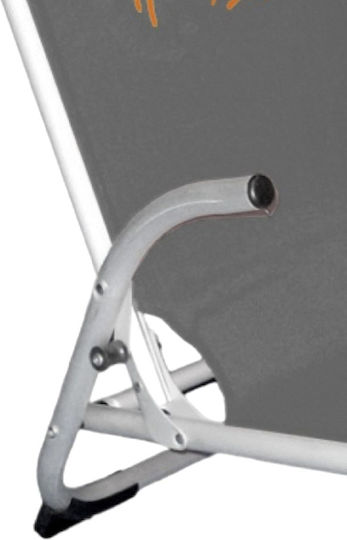 Campus Small Chair Beach Aluminium with High Back Gray 45x42cm