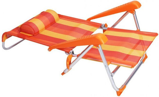 TH-03.CH-101-O Small Chair Beach Aluminium with High Back Orange 89x57cm