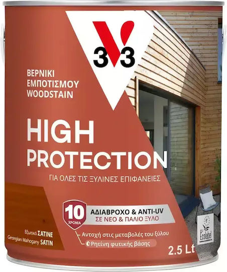 V33 High Protection Βερνίκι Εμποτισμού Άχρωμο Σατινέ 2.5lt