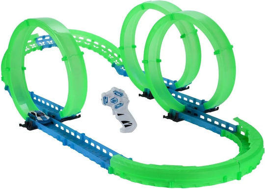Rapid World Idealstore Glow-in--dark Race Track Dimensions 95 X 41 X 26 Cm Includes A Remote-controlled Electric Car Ability To Create Different Tracks Speed Control Motor Skills Development Creativity