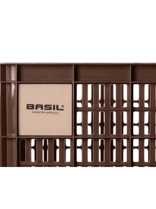 Handlebar Carrier Basket Basil Bicycle Crate M 27l Recycled Synthetic Brown New