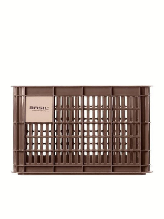 Handlebar Carrier Basket Basil Bicycle Crate M 27L Recycled Synthetic Brown New