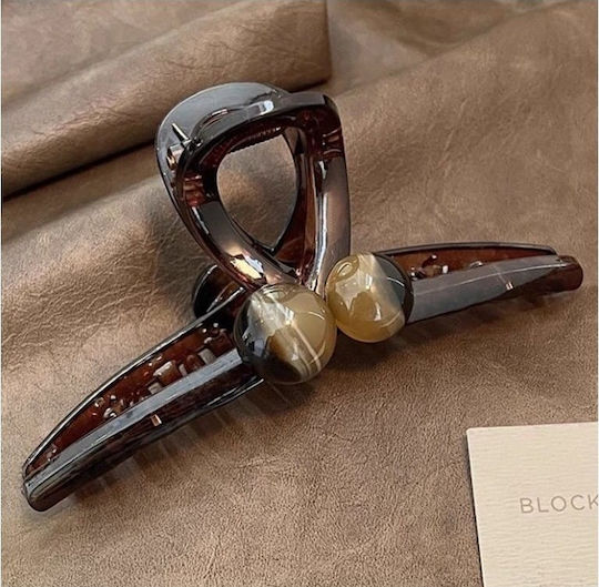 Xl Hair Clip Clamp 12x5 Cm Brown Sp353