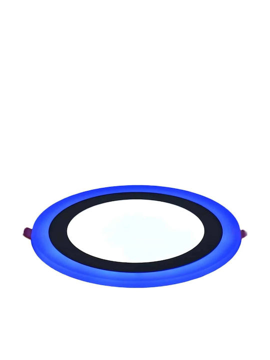 Atman Rund Vertieft LED Panel 24W mit Blau Licht