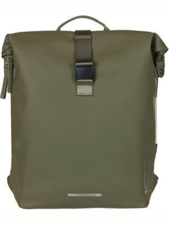 Basil Bicycle Bag Basil Soho Backpack Nordlicht17l Hook-on System Waterproof Polyester Lighting Moss Green New 2024