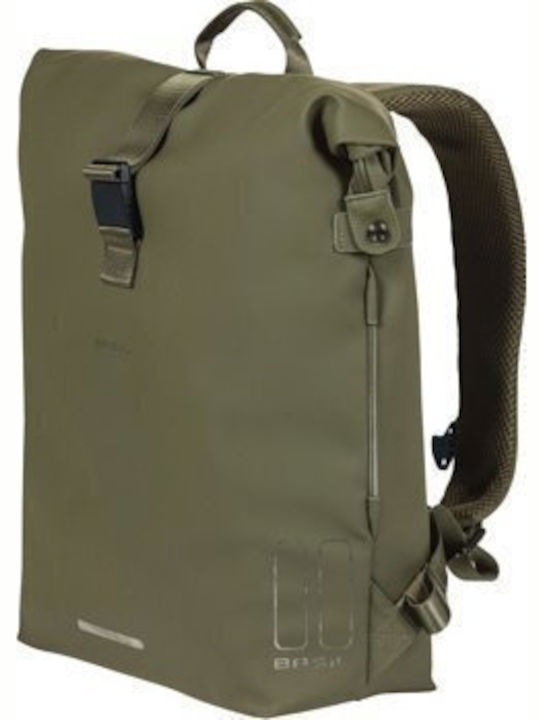 Basil Bicycle Bag Basil Soho Backpack Nordlicht17l Hook-on System Waterproof Polyester Lighting Moss Green New 2024