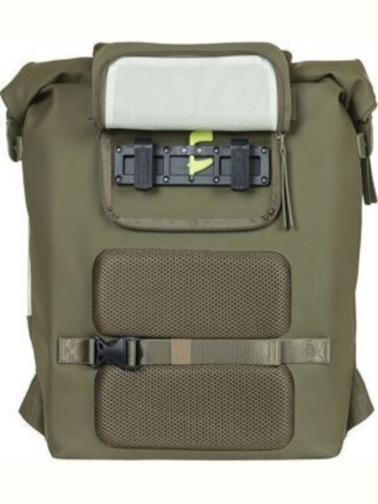Basil Bicycle Bag Basil Soho Backpack Nordlicht17l Hook-on System Waterproof Polyester Lighting Moss Green New 2024