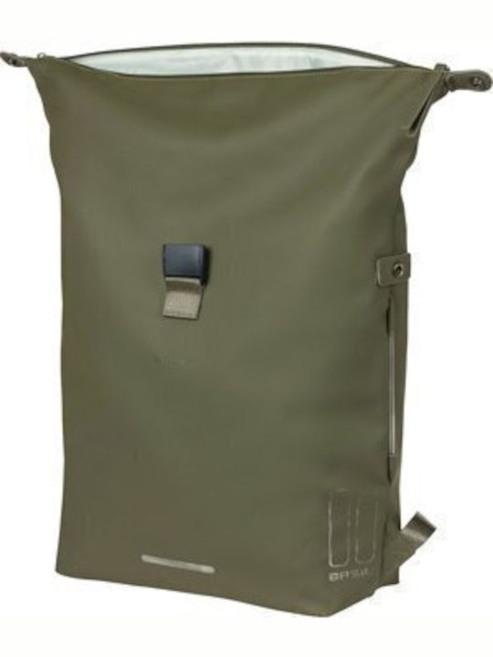 Basil Bicycle Bag Basil Soho Backpack Nordlicht17l Hook-on System Waterproof Polyester Lighting Moss Green New 2024