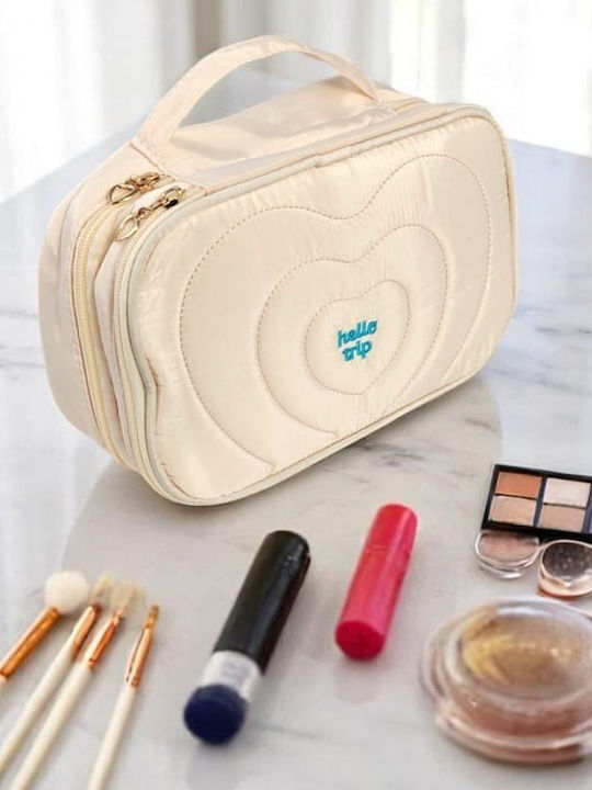 Women's Quilted Makeup Bag Case Handle 24 X 9 X 15 Cm Ks132k