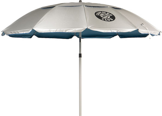 Summer Club Folding Beach Umbrella Diameter 2m Silver
