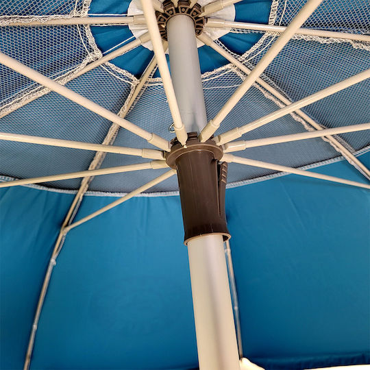 Summer Club Folding Beach Umbrella Diameter 2m Silver