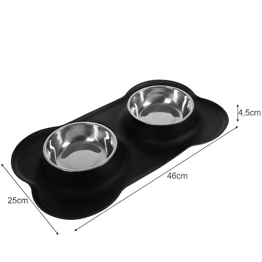Bol De Mâncare Din Silicon Pentru Câine 2 x 350ml 46x25cm