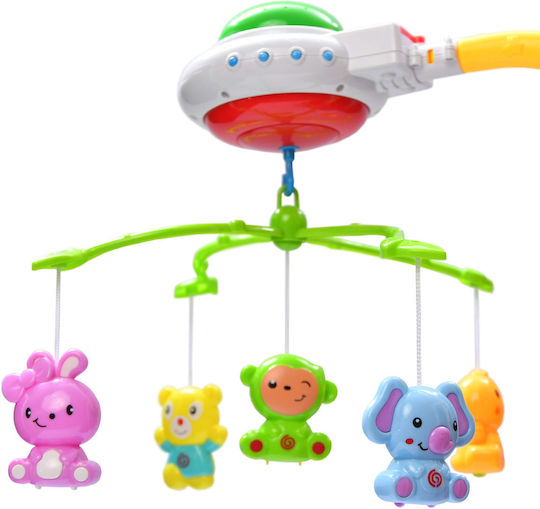 Anhänger Spielzeug für Kinderbett mit Musik und Projektor Carousel Warm Color Projections für 0++ Monate