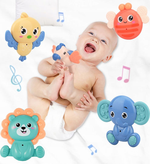 Multifunctional Interactive Happy Bed Bell Idealstore 360 Rotation Light Sound Effects Lullabies Animal Stories Detachable Rattles Remote Control Included