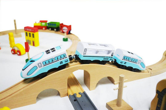 Set mit Zug aus Holz für 3+ Jahre alt+ Jahre