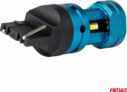 AMiO Λάμπες Αυτοκινήτου & Μοτοσυκλέτας T20 / W21W Canbus LED 6000K Ψυχρό Λευκό 12-24V 2τμχ