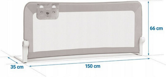 Bară de protecție pentru pat din Metal în Culoare Gri 66x66cm 1buc