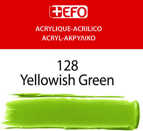 +Efo Acrylic Acrylic Paint Set Yellowish Green 128 120ml 1pcs
