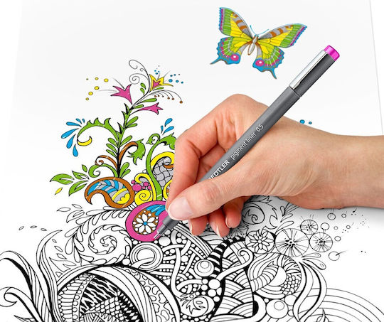 Staedtler Pigment Liner Μαρκαδόροι Ζωγραφικής Λεπτοί Σετ 12 χρώματα