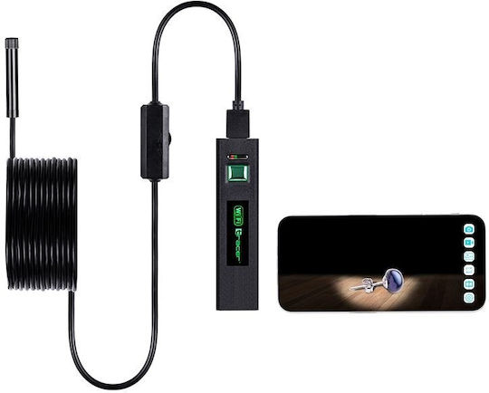 Tracer Endoscope Camera HardWire 8mm Endoscope Camera Wi-Fi for Mobile with 1600x1200 Resolution and 5m Cable