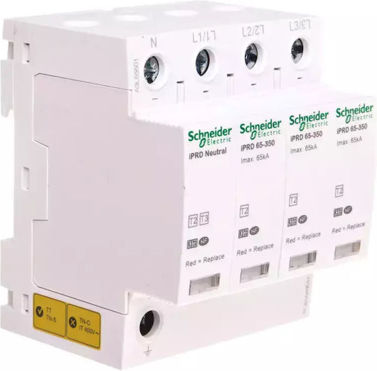 Schneider Electric Acti 9 iPRD65r Αντικεραυνικό Πίνακα Τετραπολικό