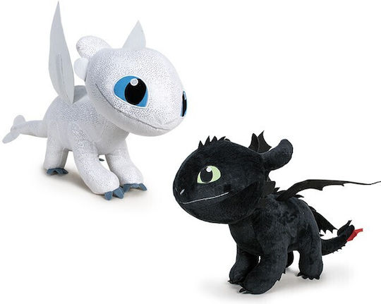 PCMerch Λούτρινο Dragon Light Fury Glow In The Dark White για 3+ Ετών 40 εκ.