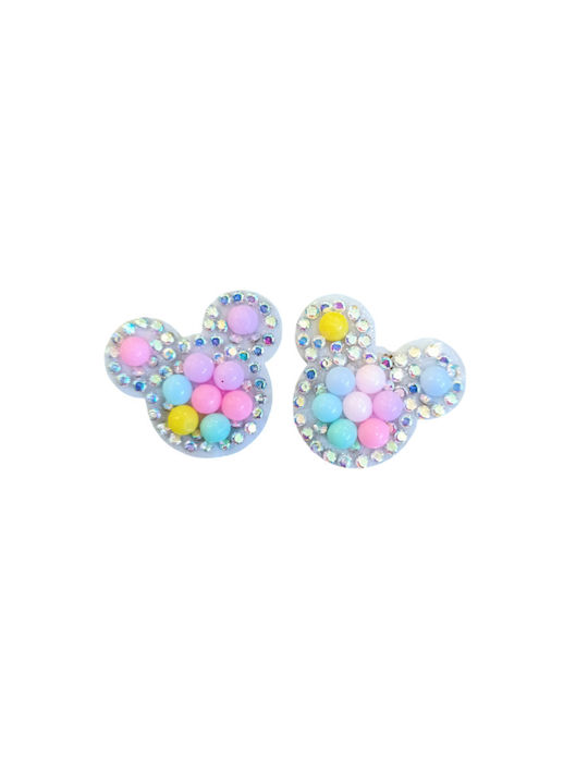 Bear Hair Clips with Strass Silver 2pcs 0000005415