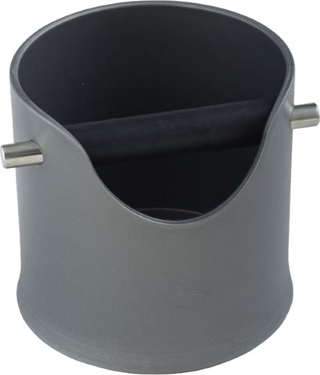 Crema Pro Small Knock Box Container from Silicone and Plastic 13.2x12.7x13.2cm Gray