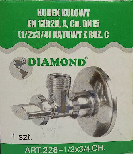 Diamond Valve / Switch Corner 1/2"x3/4"