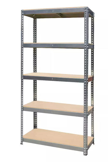 Storage Rack Ραφιέρα Dexion Γαλβανιζέ 90x40x180εκ. με 5 Ράφια Συνολικής Αντοχής 1000kg