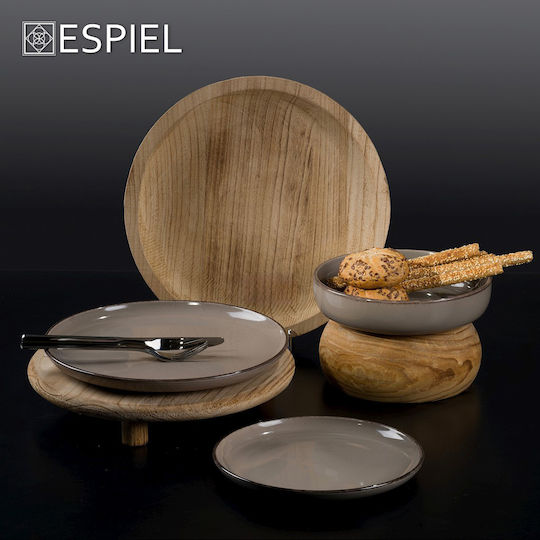 Espiel Tuscany Farfurie joasă Ceramică Maro cu Diametru 32cm Espiel Tuscany Farfurie joasă Ceramică Maro cu Diametru 32cm