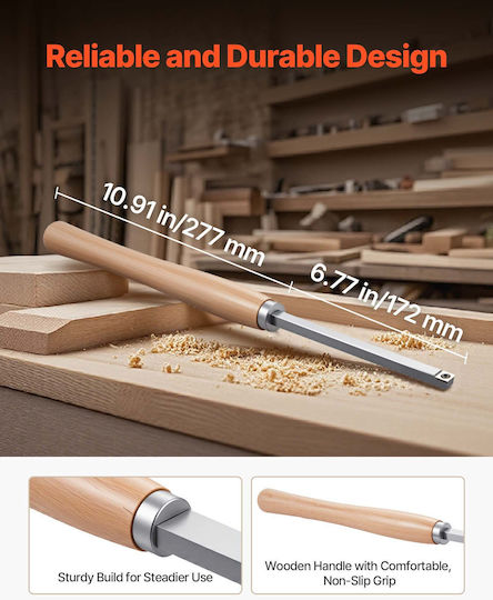 Vevor 6pcs Wood Lathe Chisel Set Hss Turning Tools Storage Box Lathe Finisher